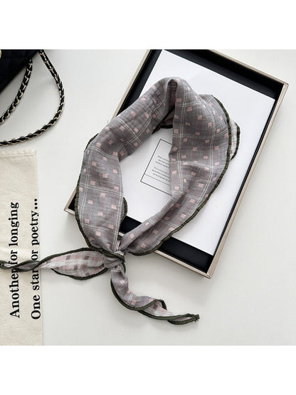 Scarvii - Plaid Diamond Pattern Scarf Headband