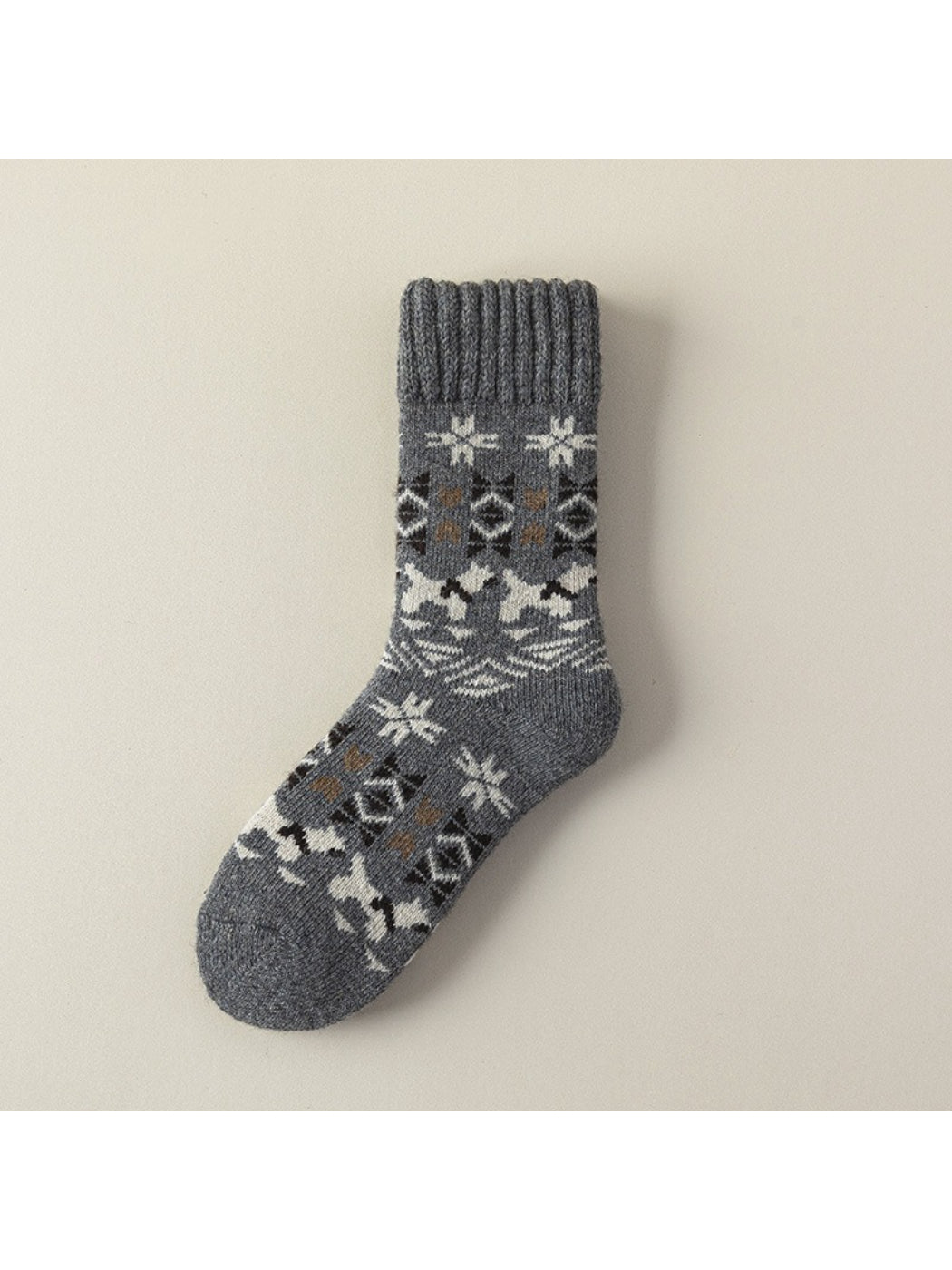 Rufia - Nordic Pattern Winter Crew Socks
