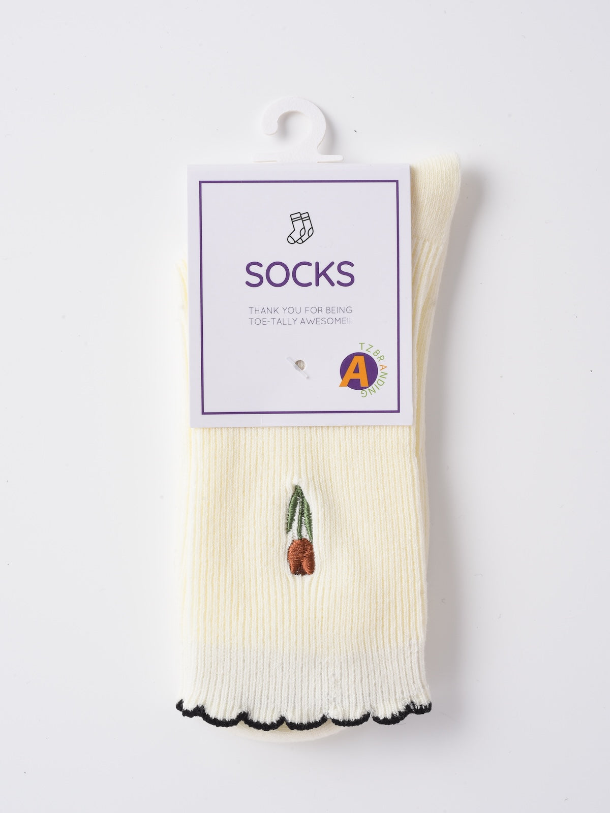 Rufia - Solid-Color Floral Tulip Socks - Sweet & Classic