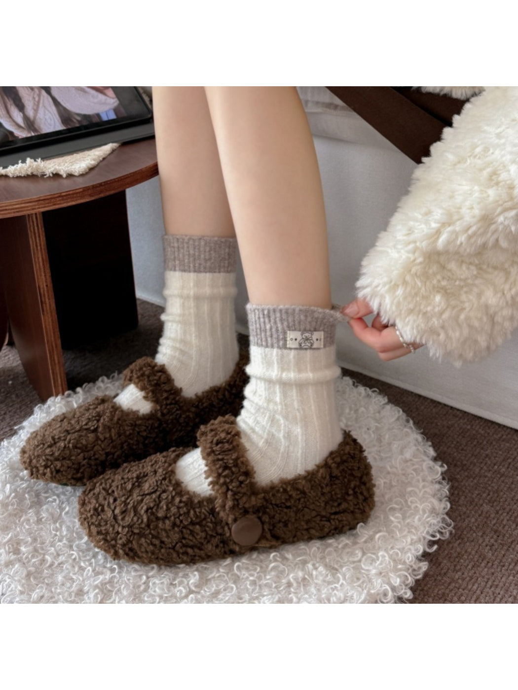 Rufia - Women's Cute Fuzzy Winter Socks