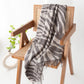 Scarvii - Gray Zebra Print Tassel Scarf