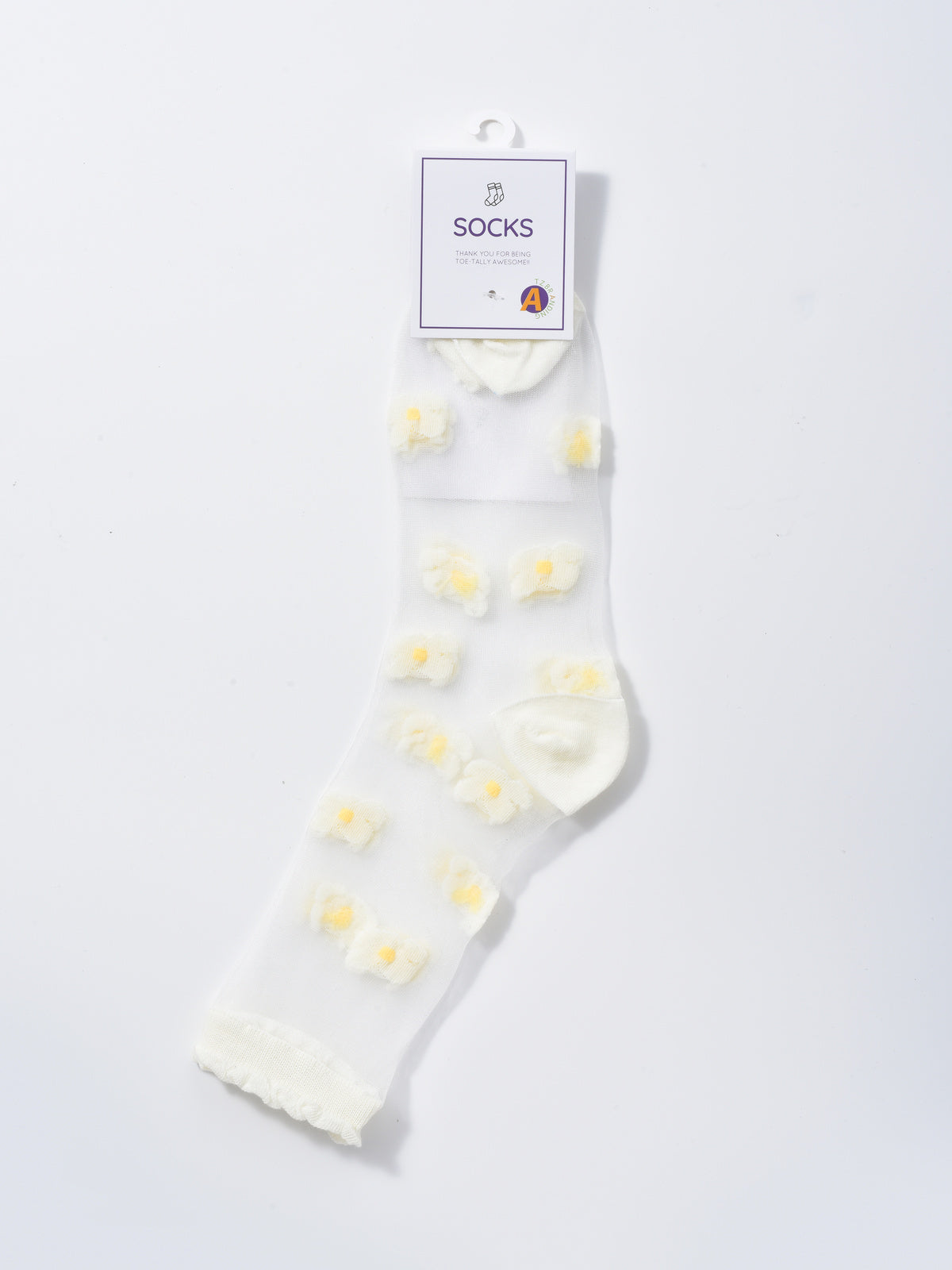 Rufia - Garden Bloom Sheer Crew Socks