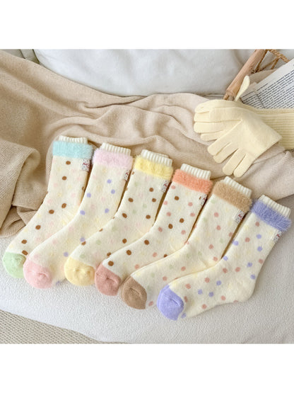 Rufia - Soft Polka Pattern Crew Socks
