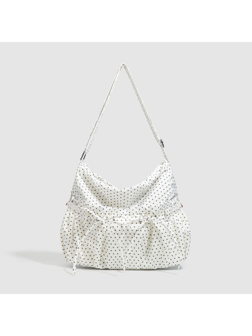 Cosbai - Polka Dot Ruffle Shoulder Bag