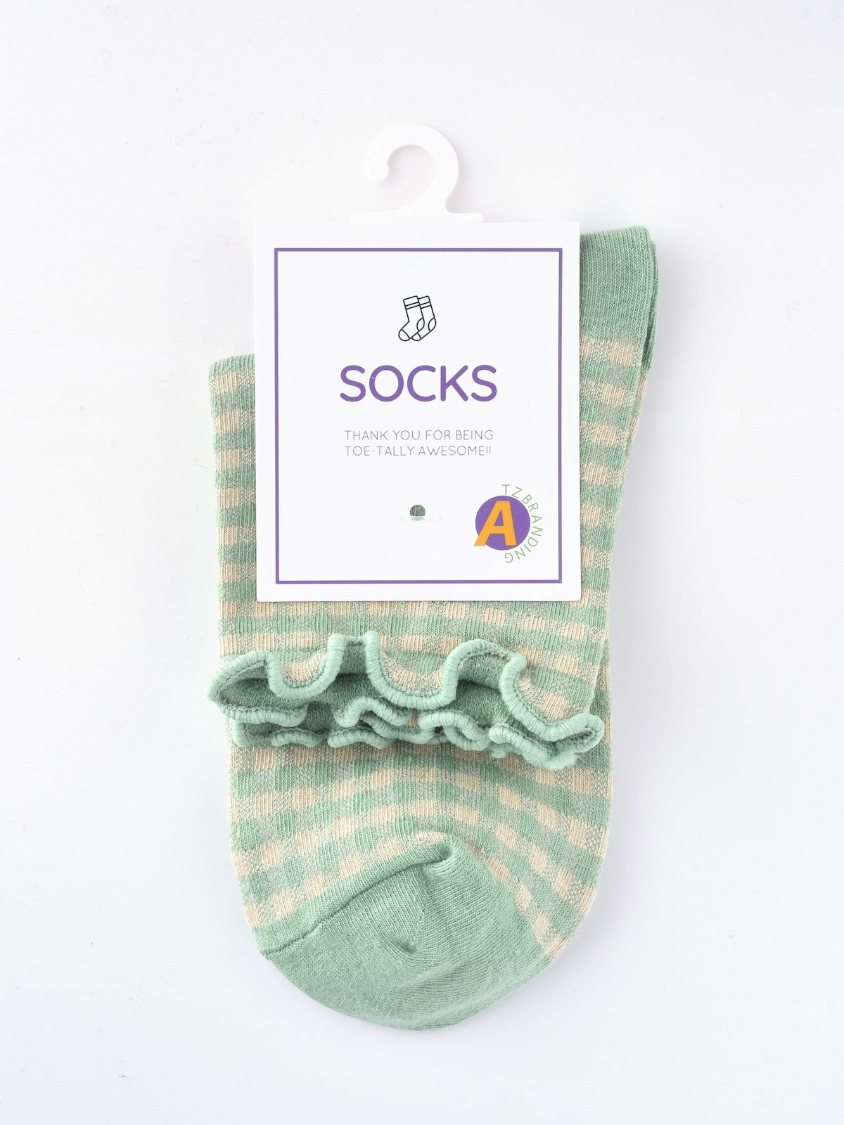 Rufia - Colorful Check Pattern Lace Socks