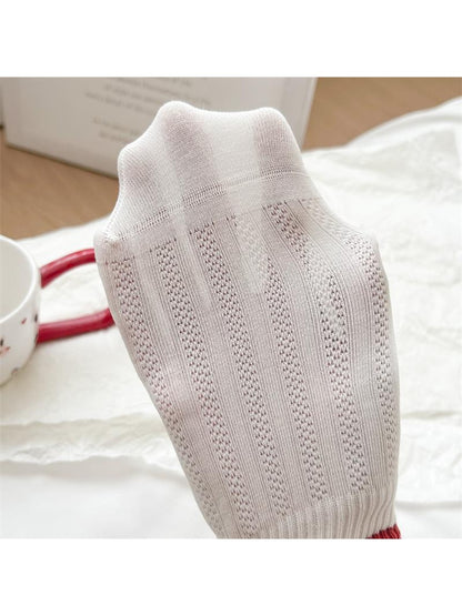 Rufia - Playful Cat and Cherry Ankle Socks