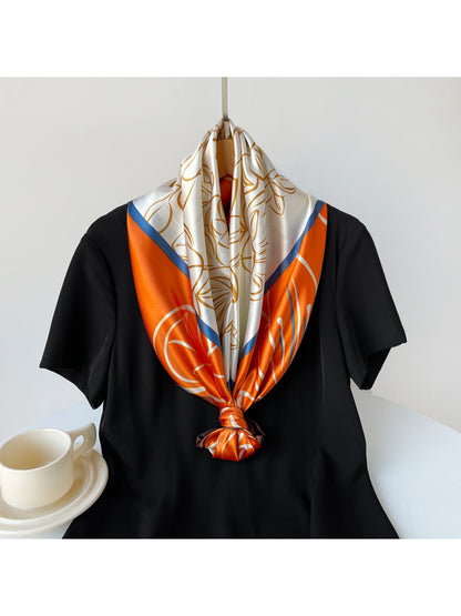 Scarvii - Abstract Floral Line Art Square Scarf