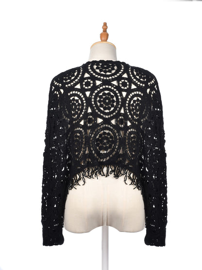 Crosa - Vintage Open-Knit Batwing Sweater