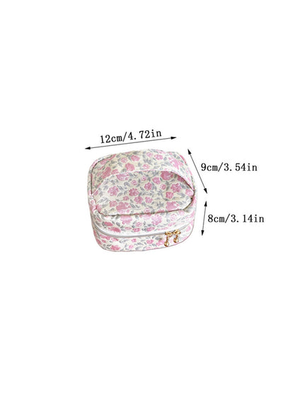 Cosbai - Floral Everyday Makeup Organizer Bag