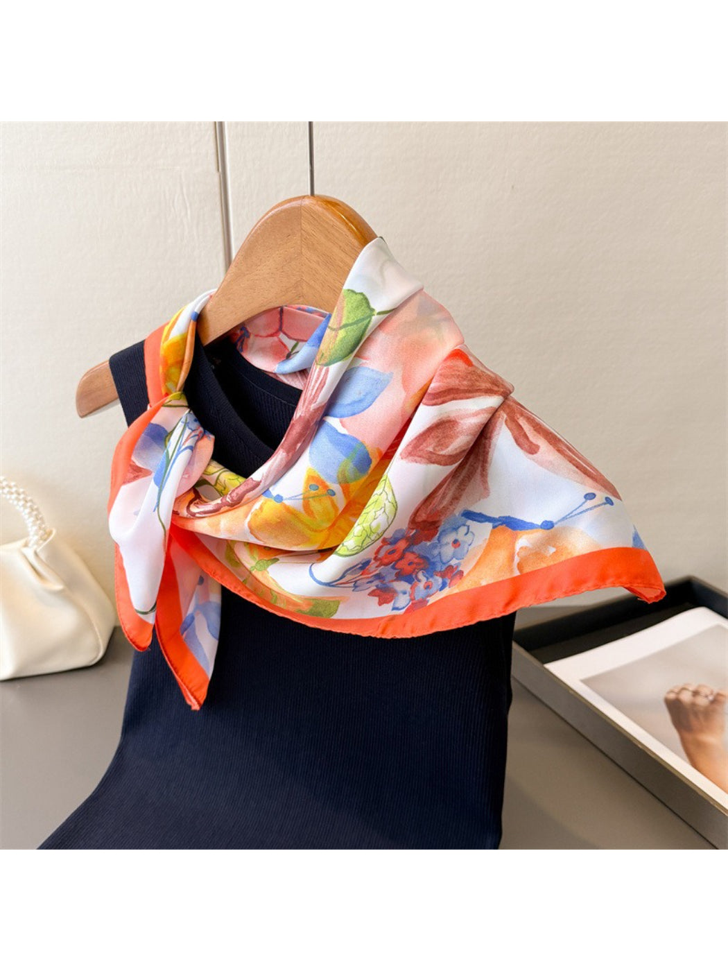 Scarvii - Sunset Bloom Floral Square Scarf