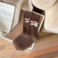 Rufia - Thickened Mid-Calf Socks with Dog Pattern