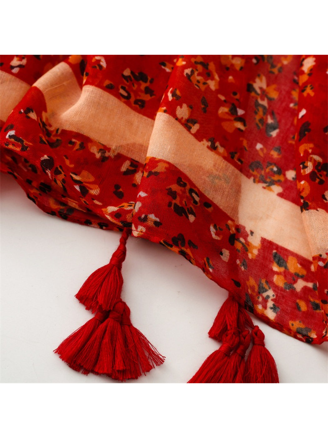 Scarvii - Small Floral Print Lightweight Scarf