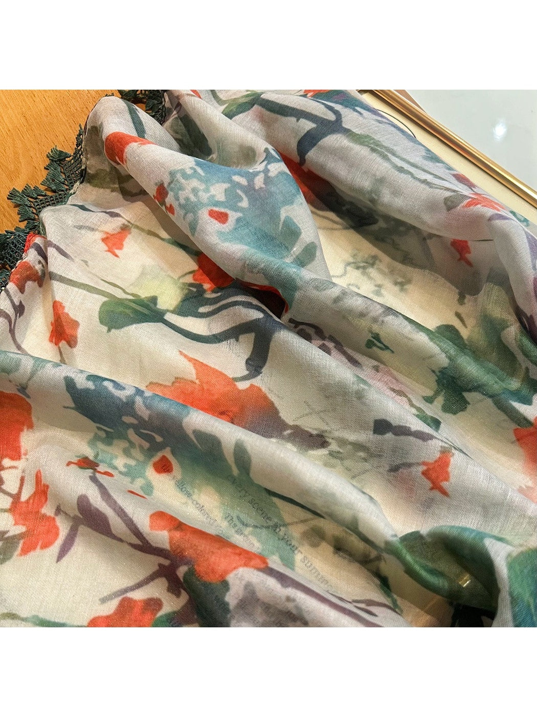Scarvii - Artistic Floral Print Summer Wrap Scarf