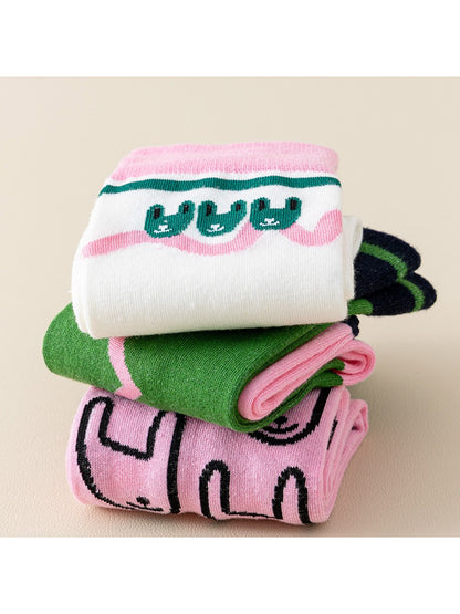 Rufia - Quirky Cartoon Crew Socks