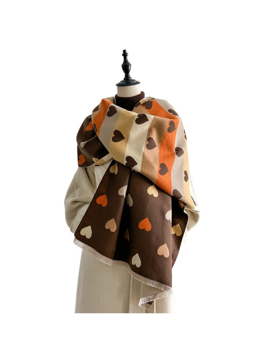 Scarvii – Valentine’s Heart Pattern Winter Scarf & Shawl