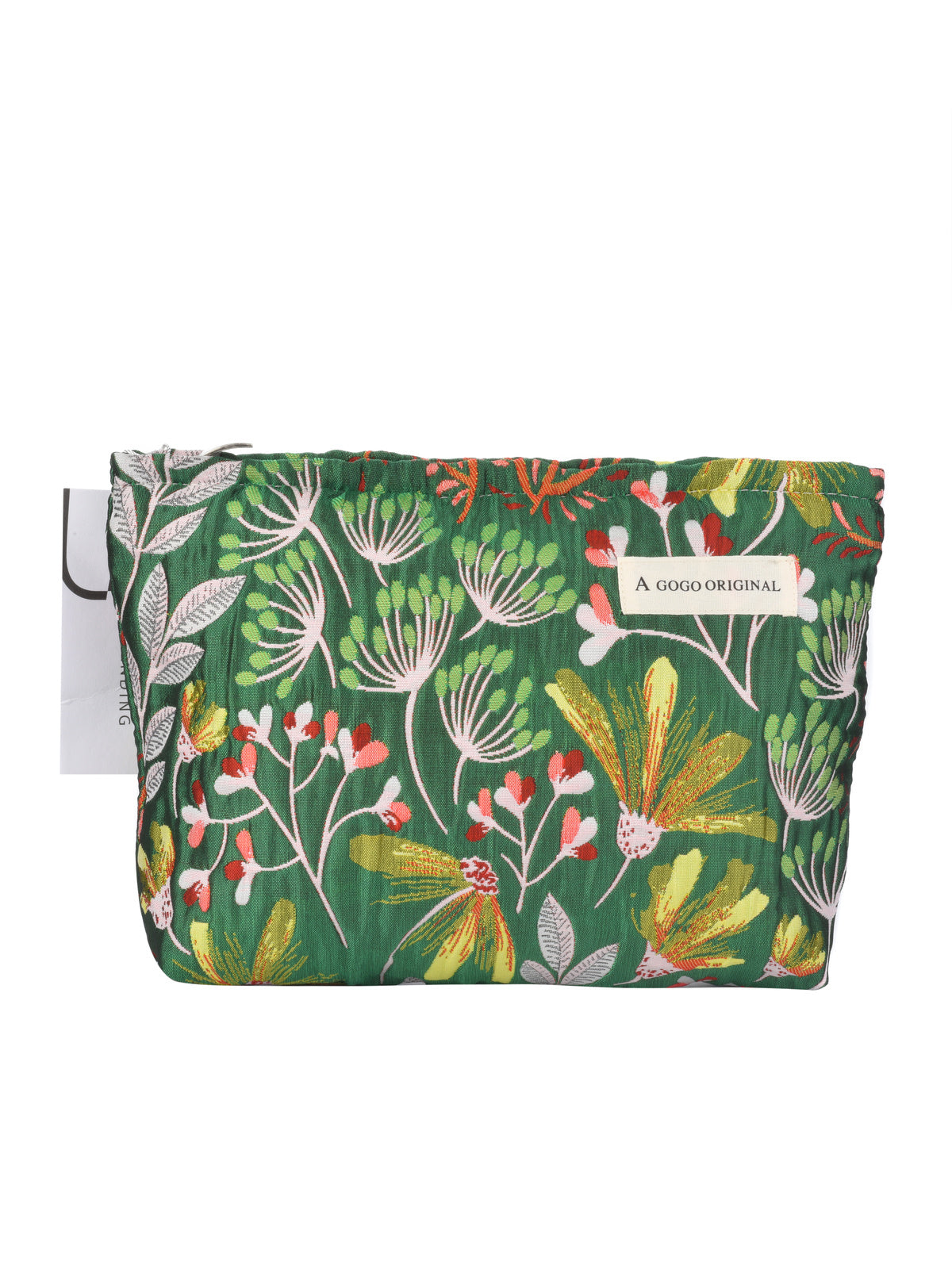 Cosbai – Retro Floral Embossed Canvas Makeup Bag