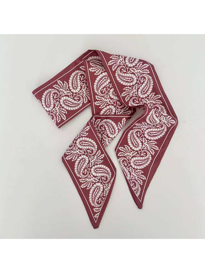 Scarvii Decorative Flow Paisley Skinny Scarf