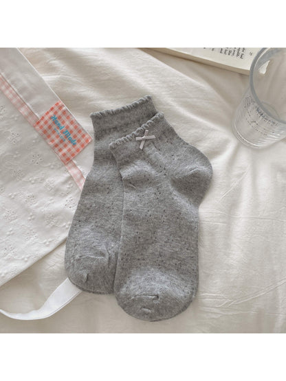 Rufia - Speckled Ruffle Ankle Socks