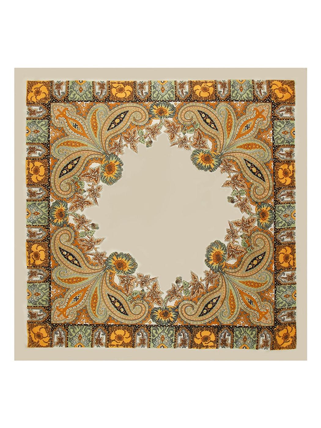 Scarvii - Bright Floral Pattern Fashion Square Scarf
