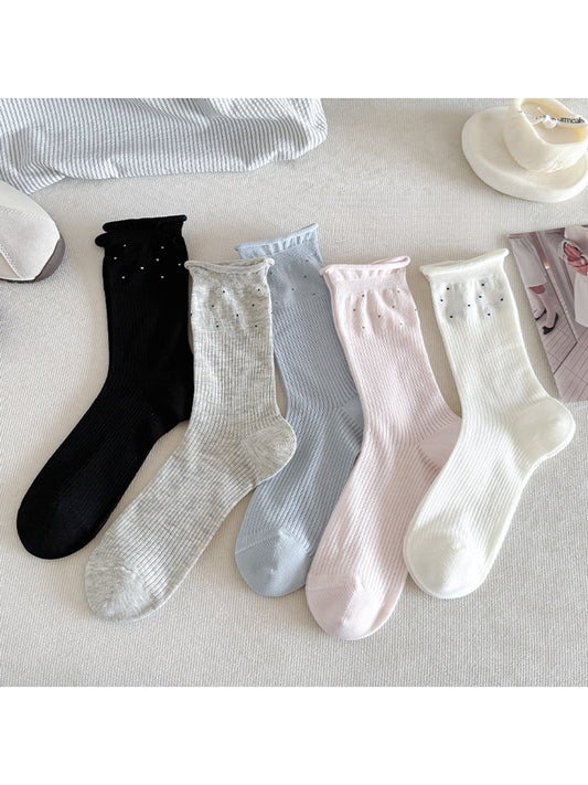 Rufia - Minimalist Polka Dot Women's Crew Socks