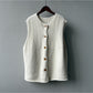 Crosa - Loose and Simple Classic Knit Vest for Women