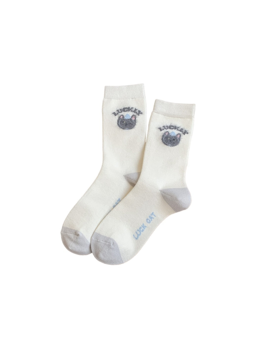 Rufia – Plush Socks with Puppy & Bow Print