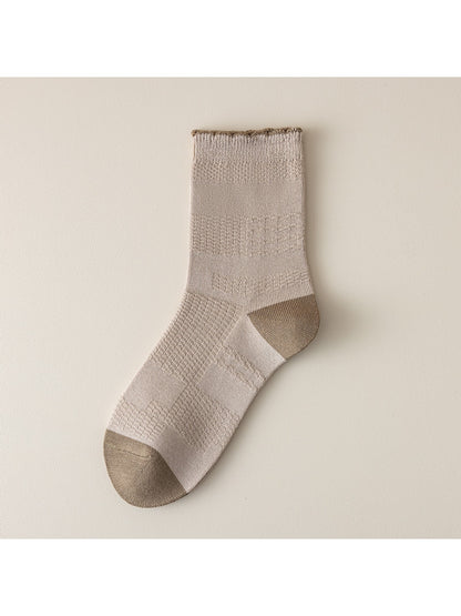 Rufia - Color Block Sweet Style Crew Socks