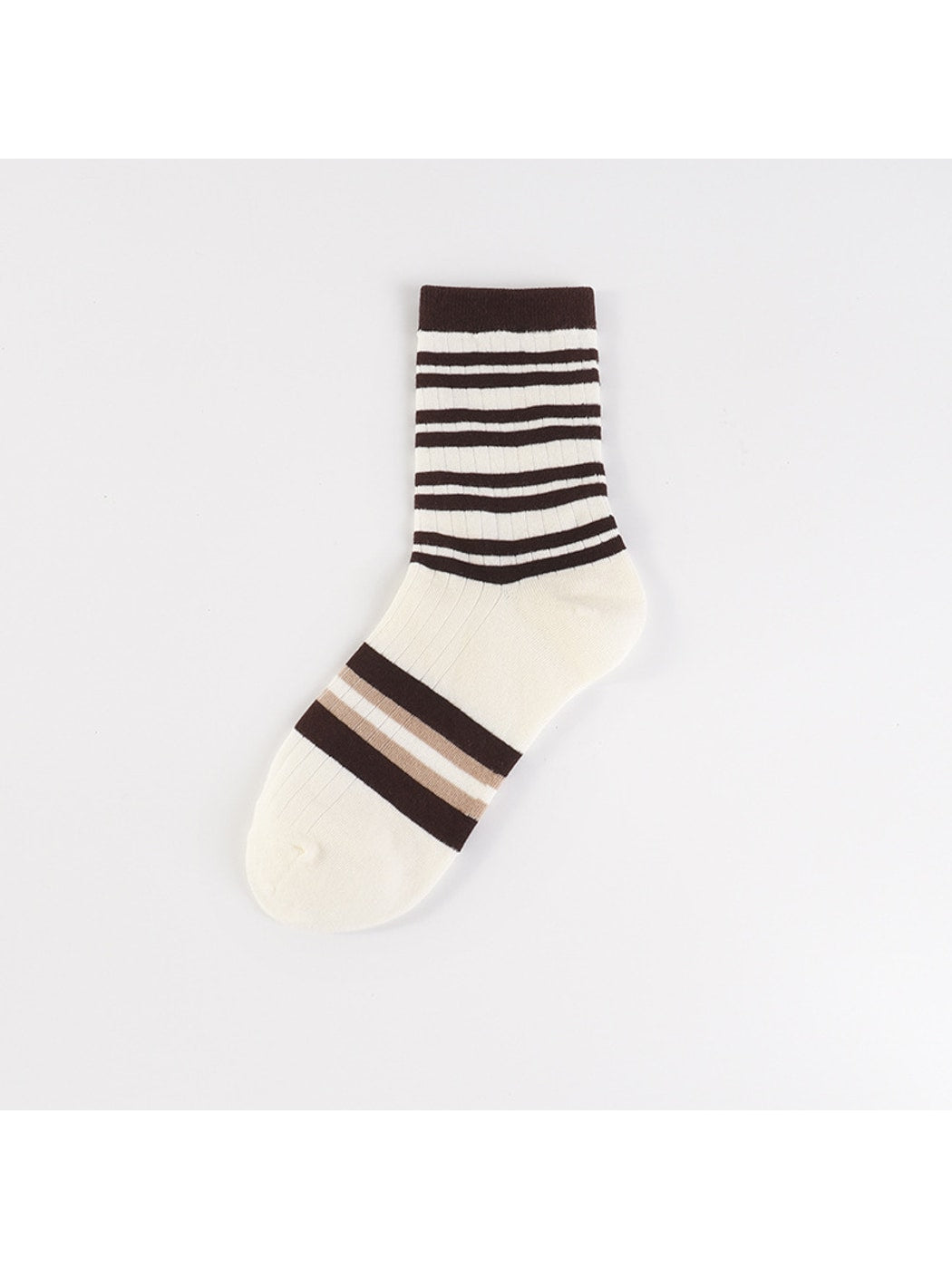 Rufia - Colorblock Striped and Bear Crew Socks