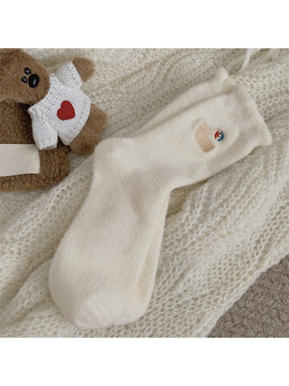 Rufia - Embroidered Goose Motif Casual Crew Socks