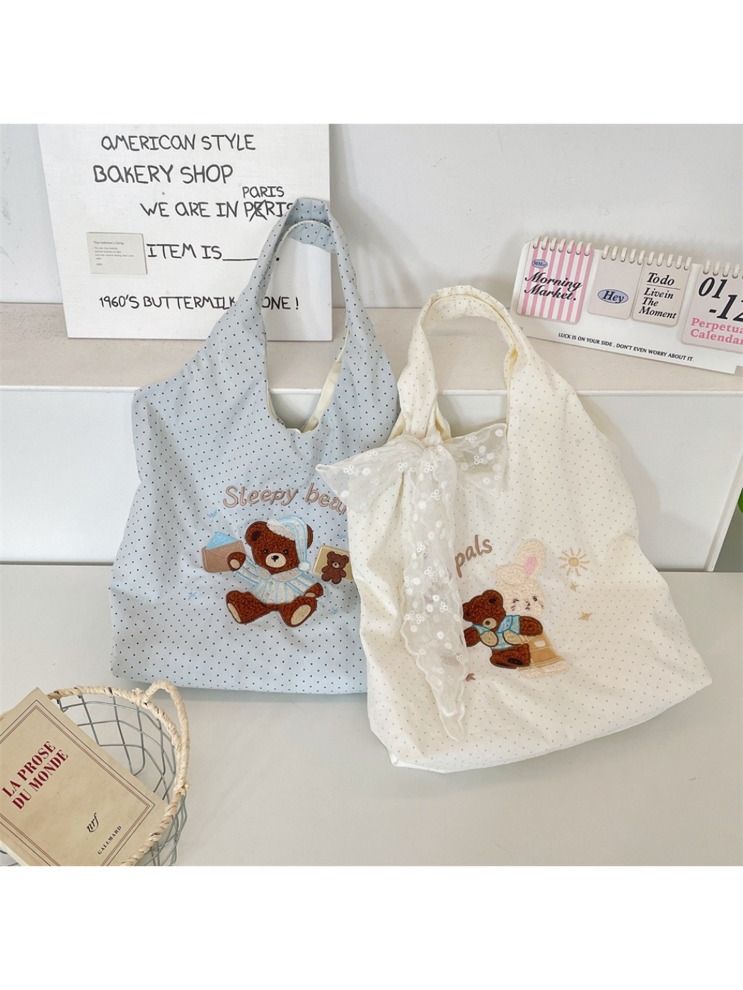 Cosbai - Sleepy Bear Shoulder Tote