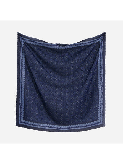 Scarvii - Vintage Border Print Square Scarf