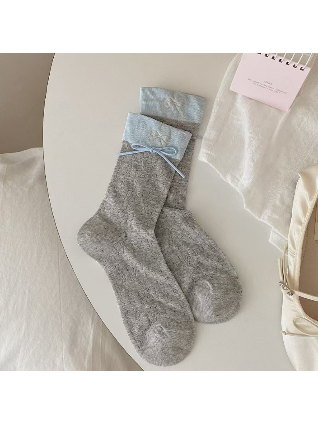 Rufia - Delicate Bow Cuff Crew Socks product image 8