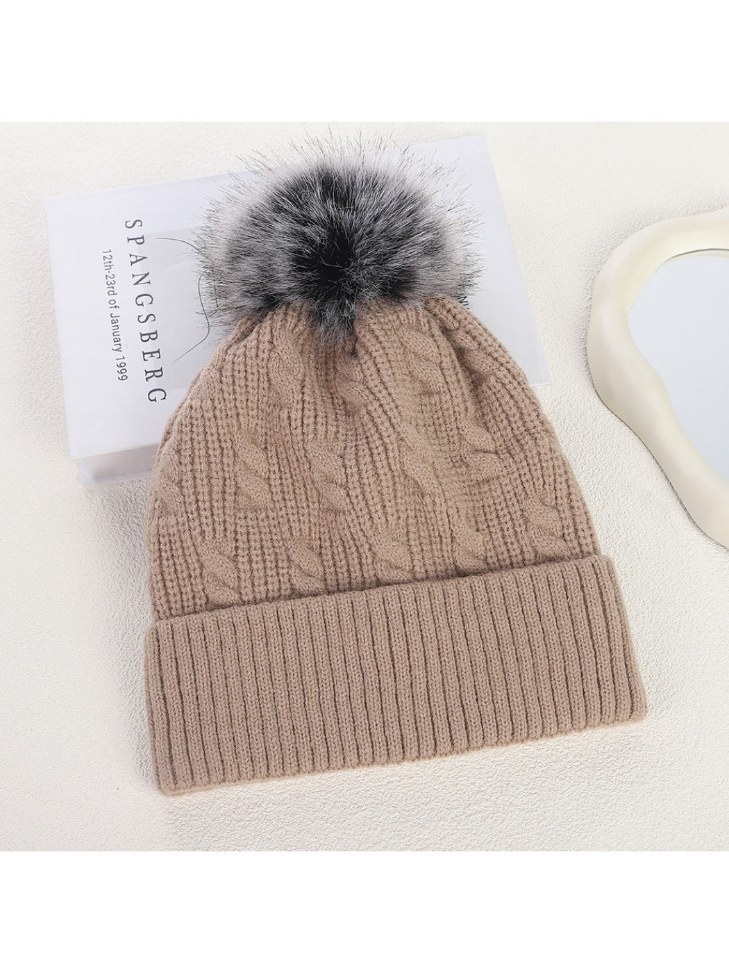 Haila - Winter Knitted Beanie with Pom Pom
