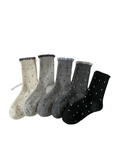 Rufia – Cozy Rolled Cuff Knit Socks