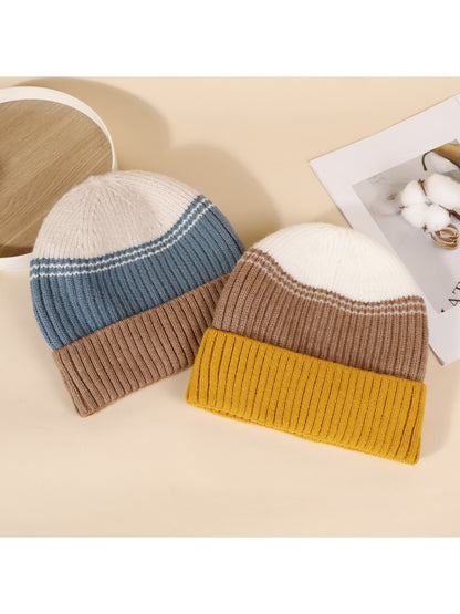 Haila - Color-block Knitted Beanie