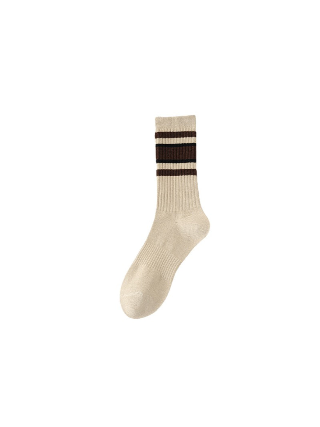 Rufia - Neutral Stripe Ribbed Crew Socks product image 7