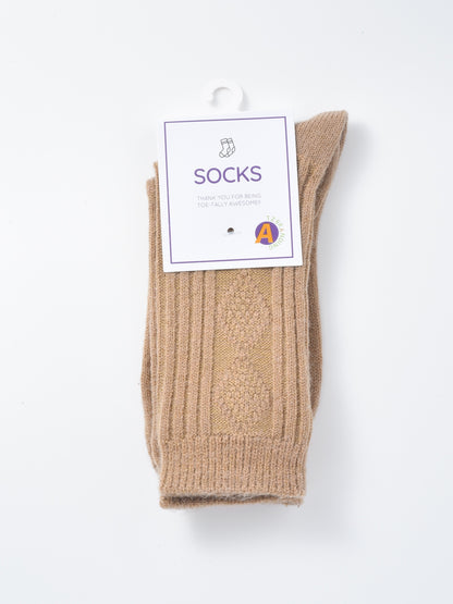 Rufia - Solid Color Mid-Calf Socks