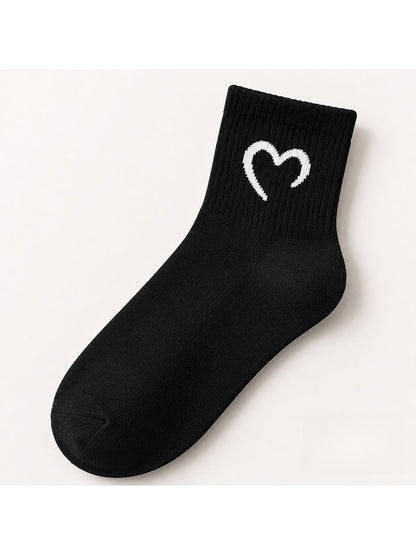 Rufia - Playful Heart Design Crew Socks