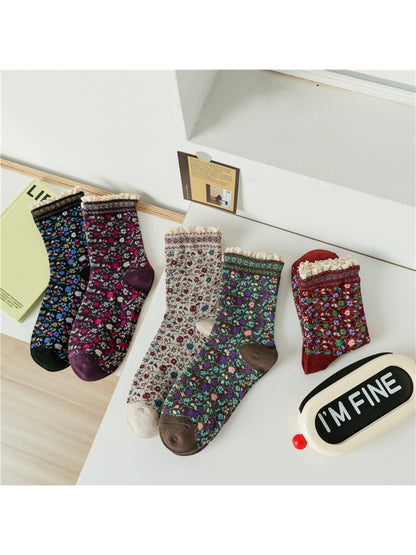 Rufia - Lace Bloomfield Crew Socks