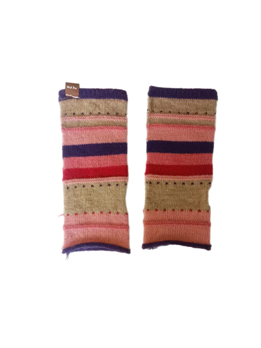 Gloving - Patterned Knit Fingerless Gloves