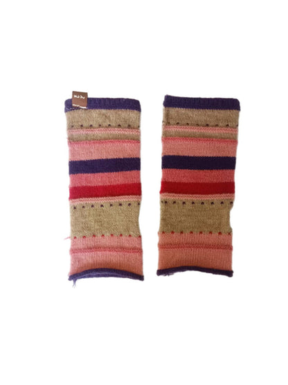 Gloving - Patterned Knit Fingerless Gloves