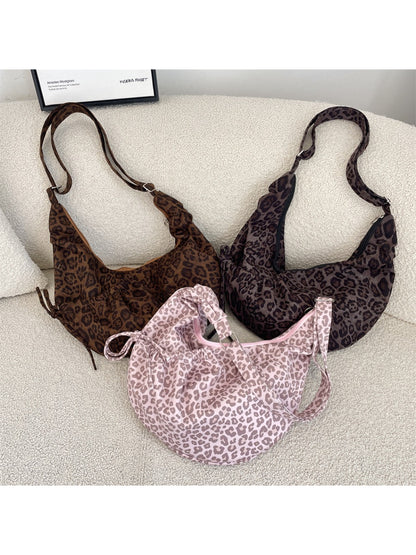 Cosbai - Soft Leopard Print Shoulder Bag