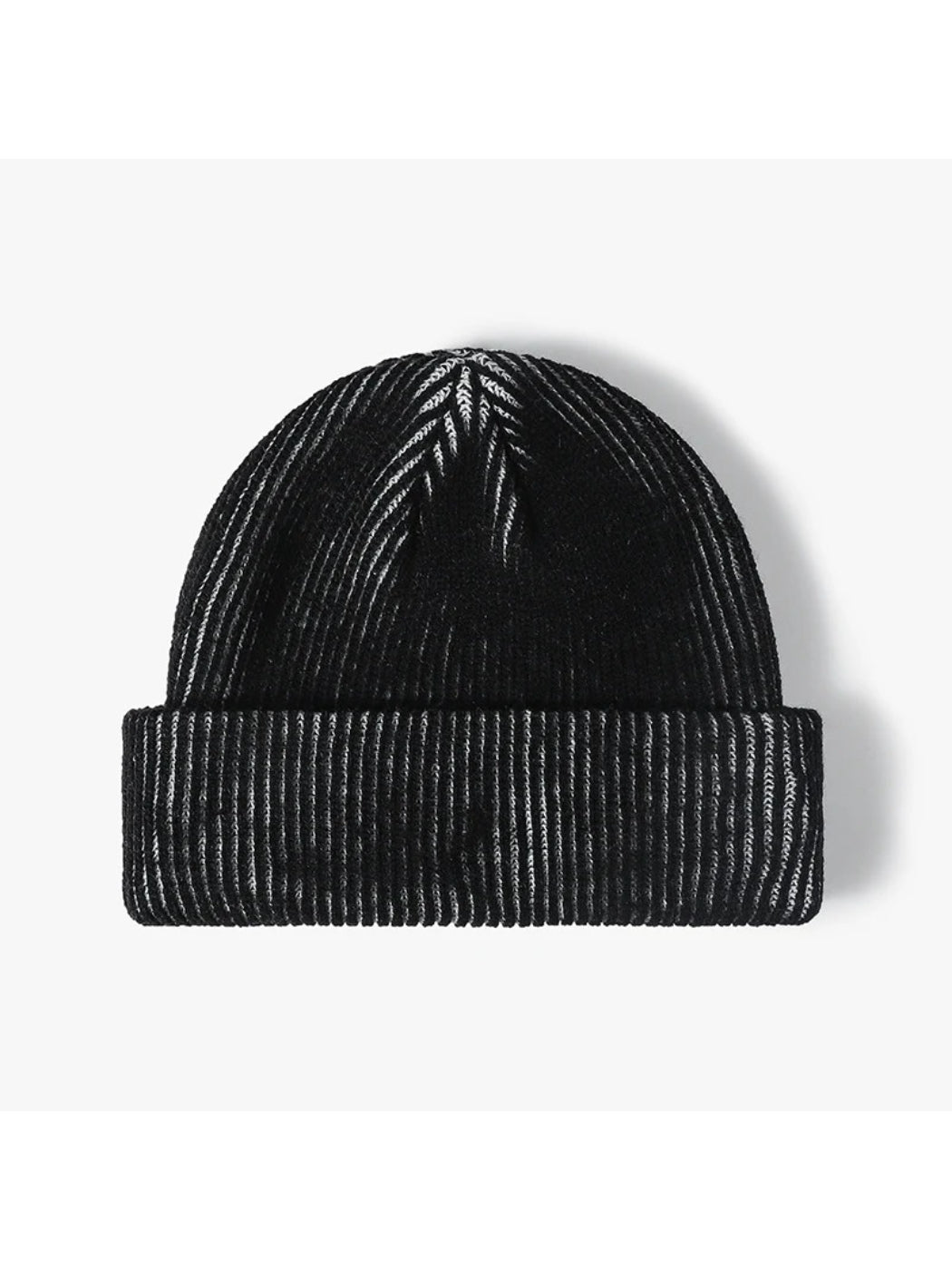 Haila - Contrast-Thread Ribbed Cuffed Knit Beanie