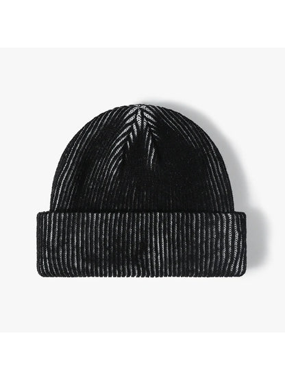 Haila - Contrast-Thread Ribbed Cuffed Knit Beanie