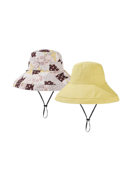 Close-up of fabric texture on Haila patchwork bucket hat