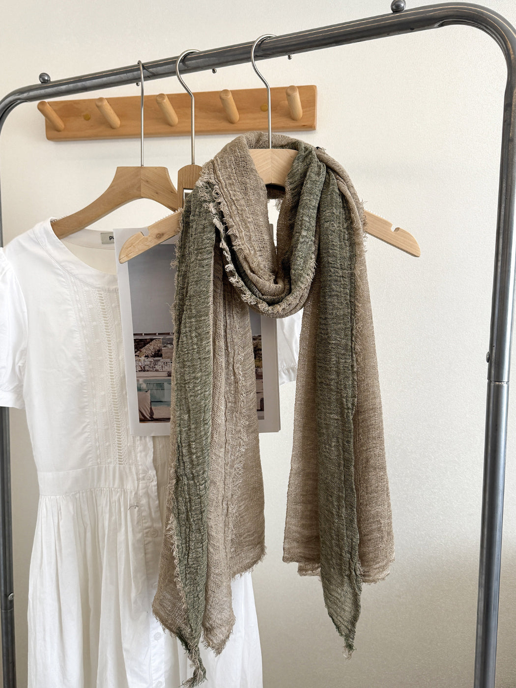 Scarvii - Fringe Edge Woven Long Scarf