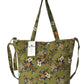 Cosbai - Vintage Floral Corduroy Tote Bag