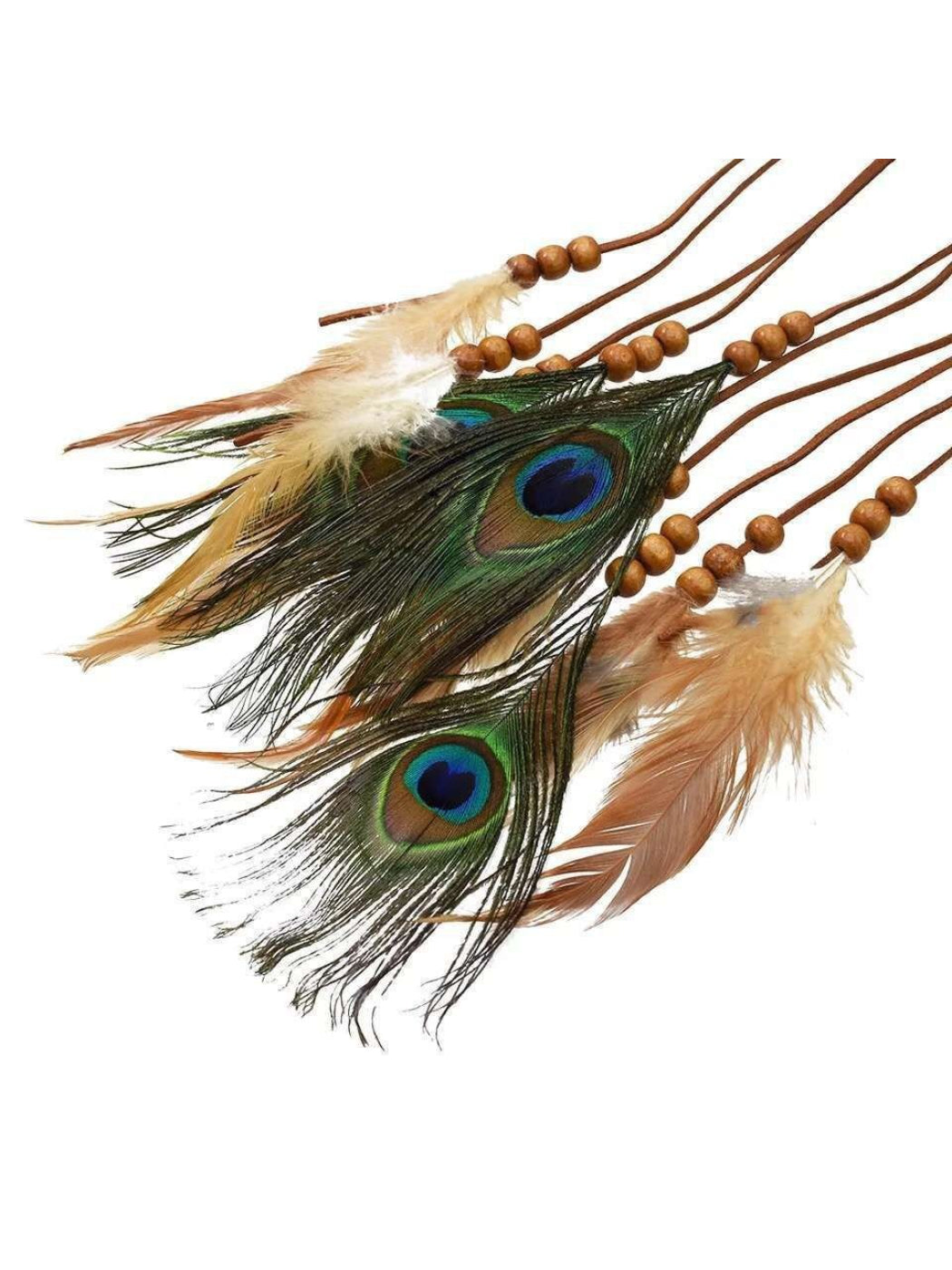 Hairish Boho Mandala Feather Hair Headpiece displayed on a plain background