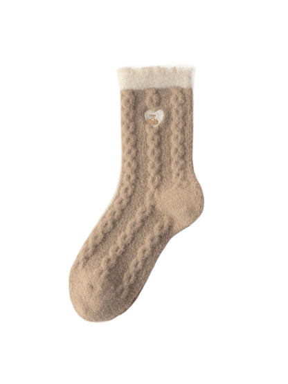 Rufia – Heart Embroidery Warm Home Socks