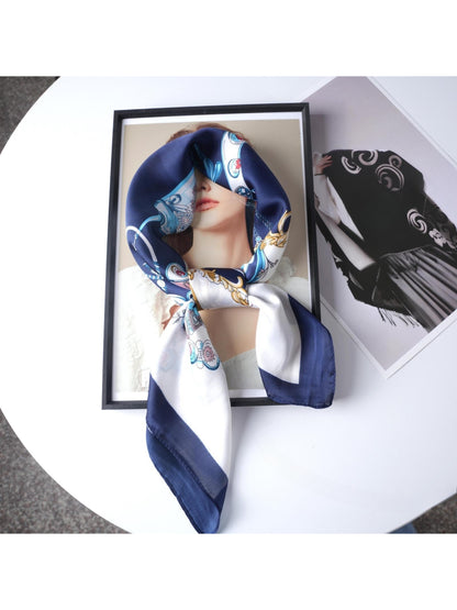 Scarvii - Vintage Jewelry Print Square Scarf